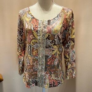 Vintage Talbots cardigan. Multicolor. Size M. Excellent condition. On buttons‍‍‍